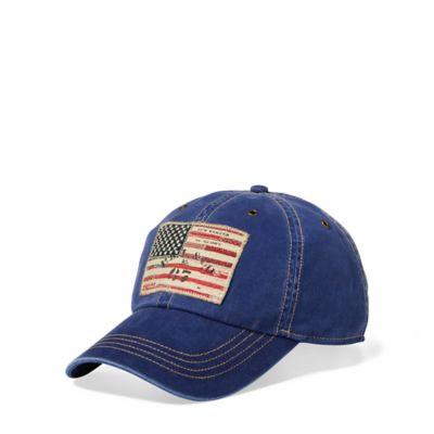 Ralph Lauren Flag Patch Chino Baseball Cap Freshwater