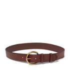 Polo Ralph Lauren Burnished Leather Belt Brown