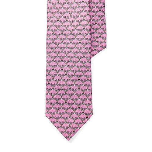 Polo Ralph Lauren Tennis Silk Twill Narrow Tie Pink