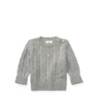 Ralph Lauren Cable-knit Cashmere Sweater Medium Grey Heather 18-24m