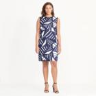 Ralph Lauren Printed-front Sweater Dress Navy