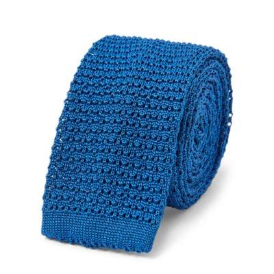 Ralph Lauren Knit Silk Tie Royal