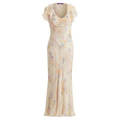 Ralph Lauren Juliette Floral Plaid Dress Parchment Multi