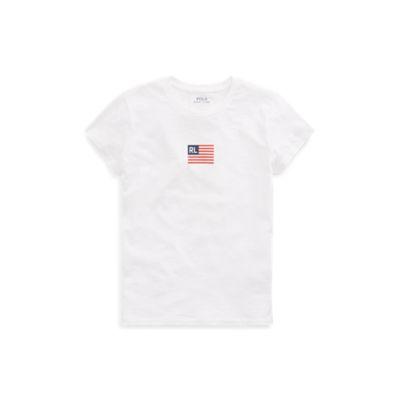 Ralph Lauren Flag Cotton T-shirt White