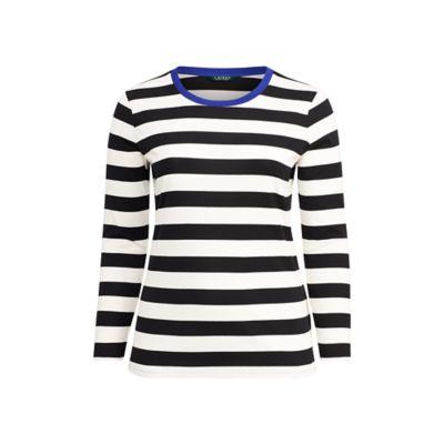 Ralph Lauren Striped Long-sleeve T-shirt Cream/polo Black