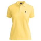 Polo Ralph Lauren Classic Fit Mesh Polo Shirt Wicket Yellow
