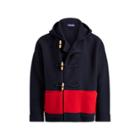 Ralph Lauren Knit Wool Toggle Jacket Chairman Navy W/ Cls Red