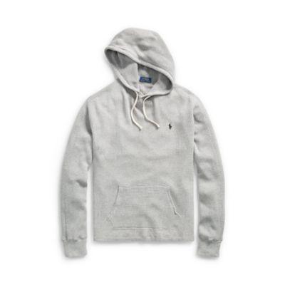 Ralph Lauren Waffle-knit Cotton Hoodie Andover Heather