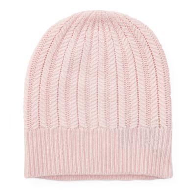 Ralph Lauren Wool-cashmere Herringbone Hat Pale Rose