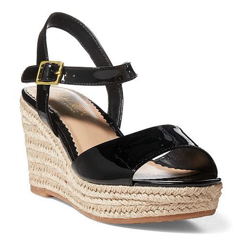 Ralph Lauren Lauren Keara Patent Espadrille Black