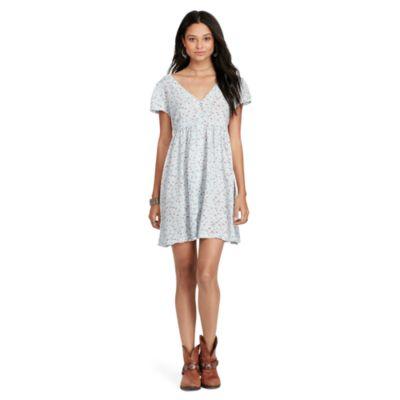 Ralph Lauren Floral Button-front Dress Blue Floral