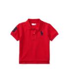 Ralph Lauren Cotton Mesh Polo Shirt Signal Red 6m