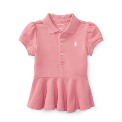 Ralph Lauren Cotton Mesh Polo Shirt Rugby Pink 3m