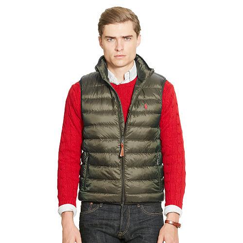 Polo Ralph Lauren Packable Down Vest Company Olive