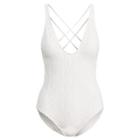 Ralph Lauren Crocheted One-piece Swimsuit Natural White