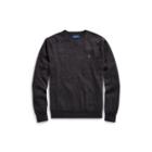 Ralph Lauren Cotton Crewneck Sweater Polo Black Heather