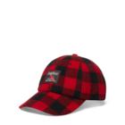 Ralph Lauren Buffalo Check Wool-blend Cap Red/black Buffalo Check