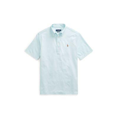 Ralph Lauren Knit Oxford Shirt Aquamarine/white 4x Big