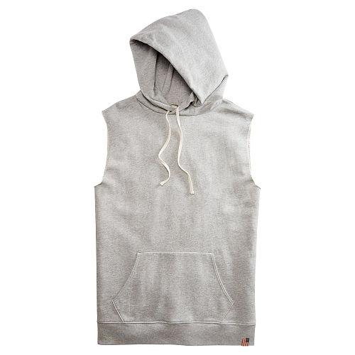 Ralph Lauren Denim & Supply Cotton Sleeveless Hoodie Water Mill Heather