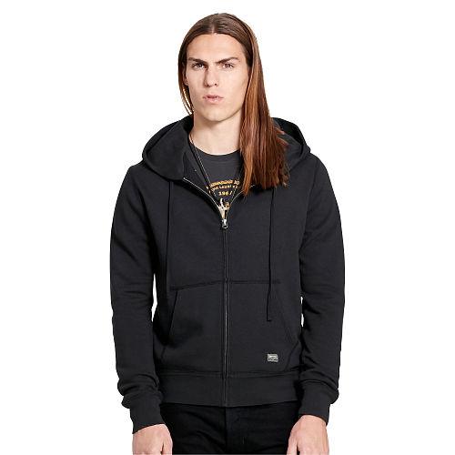 Ralph Lauren Denim & Supply Flag French Terry Hoodie Polo Black