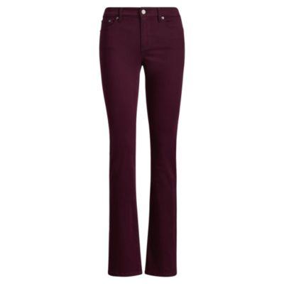 Ralph Lauren Premier Straight Sateen Jean Red Sangria 8p