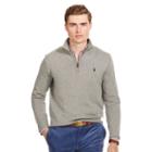 Polo Ralph Lauren Cotton Half-zip Sweater Fawn Grey Heather