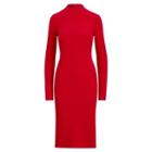 Ralph Lauren Matilda Wool Crepe Dress Bright Red
