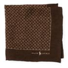 Polo Ralph Lauren Neat Linen Pocket Square Brown