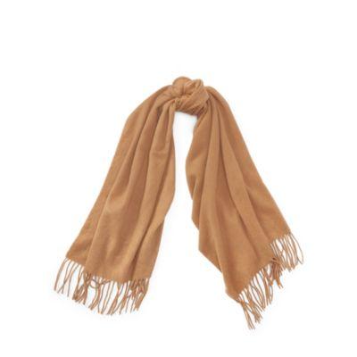 Ralph Lauren Cashmere-wool Muffler Scarf Camel Melange