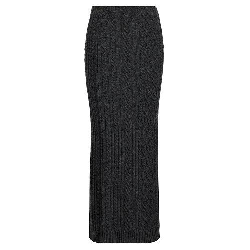 Ralph Lauren Lauren Aran-knit Wool Maxiskirt