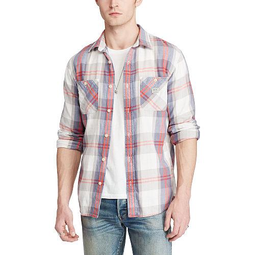 Ralph Lauren Denim & Supply Plaid Cotton Twill Shirt Jericho Plaid