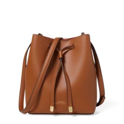 Ralph Lauren Debby Ii Drawstring Bag Field Brown/orange