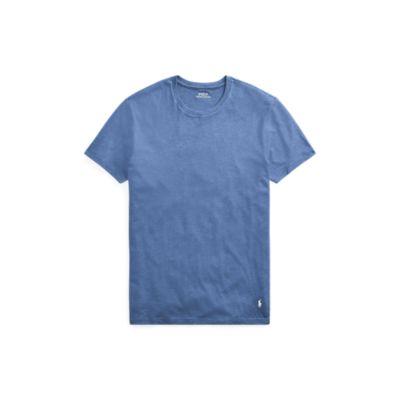 Ralph Lauren Cotton-blend Crewneck Tee Derby Blue Heather