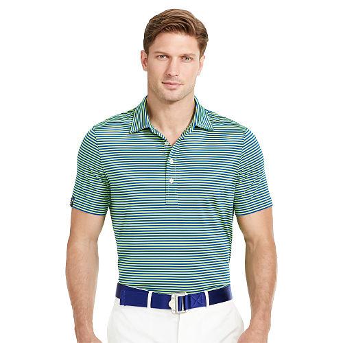 Ralph Lauren Rlx Golf Active-fit Performance Polo Palm Lime/sapphire Star