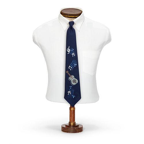 Ralph Lauren Rrl Hand-painted Wool Tie Navy