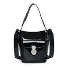 Ralph Lauren The Patent Rl Bucket Bag Black