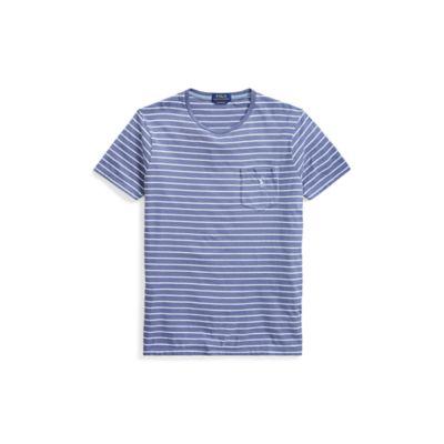 Ralph Lauren Custom Slim Weathered T-shirt Shale Blue/austin Blue