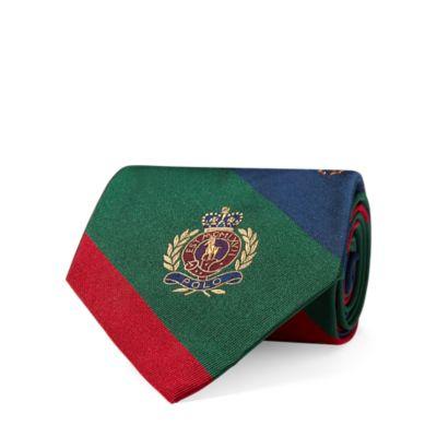 Ralph Lauren Equestrian Silk Narrow Tie Navy Multi