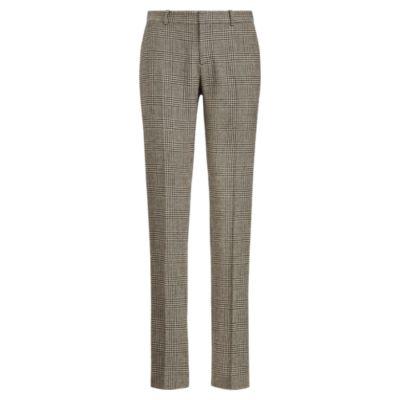 Ralph Lauren Sydney Glen Plaid Tweed Pant Black/antique Cream