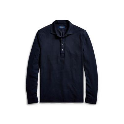 Ralph Lauren Cotton Piqu Popover Shirt Aviator Navy