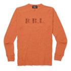 Ralph Lauren Rrl Waffle-knit Cotton Crewneck Expedition Orange