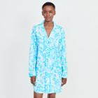 Ralph Lauren Lauren Paisley Jersey Sleep Shirt Paisley Blue