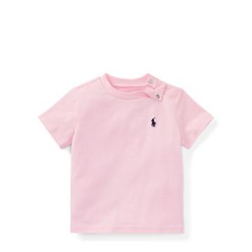 Ralph Lauren Cotton Jersey Crewneck T-shirt Carmel Pink 12m