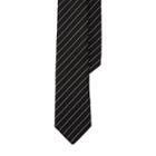 Polo Ralph Lauren Wool-silk Jacquard Narrow Tie Black/white