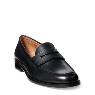 Ralph Lauren Agustin Calfskin Penny Loafer Black