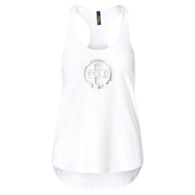 Ralph Lauren Jersey Graphic Tank White