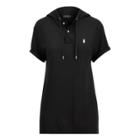 Ralph Lauren Drapey Mesh Hooded Polo Shirt Polo Black
