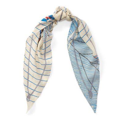 Ralph Lauren Sailing Diamond Cotton Scarf Clubhouse Cream