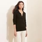 Ralph Lauren Lauren Cable-knit Shawl Sweater Black