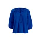 Ralph Lauren Crinkled Cotton Top Mosaic Blue